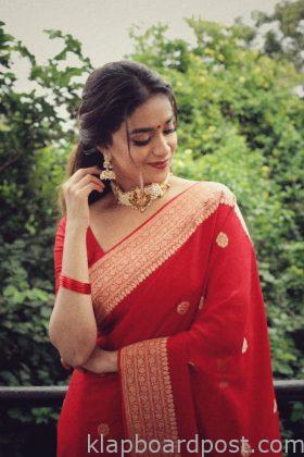 Keerthy Suresh Looking Beautiful In Red 4