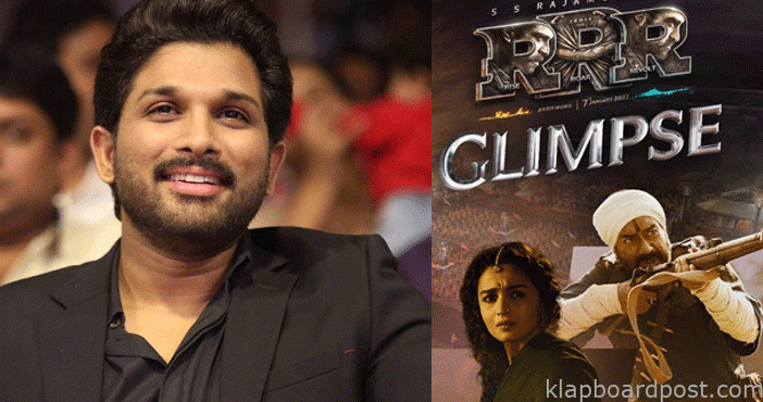 Allu arjun reaction on rrr