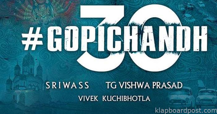 Gopichand -Sriwas film to be launched this Friday