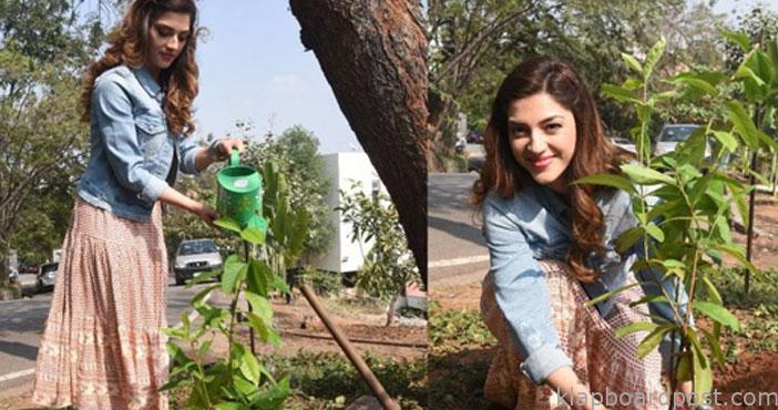 గ్రీన్ఇండియా ఛాలెంజ్.. మొక్కలు నాటిన మెహ్రీన్ 1 Mehreen Kaur Pirzada plante
