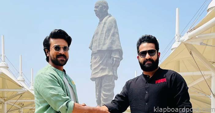 NTR and Charan promote RRR at statue of unity