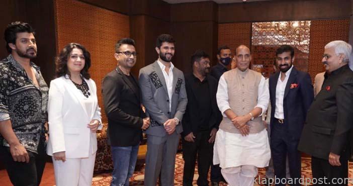 Vijay Devarakonda meets the defence minister of India 1 Vijay Devarakonda meets the defence minister of India