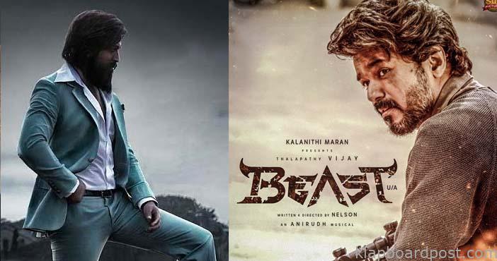 Vijay Thalapathy's Beast takes on KGF 2- Deets here 1 Vijay Thalapathys Beast takes on KGF 2 Deets here