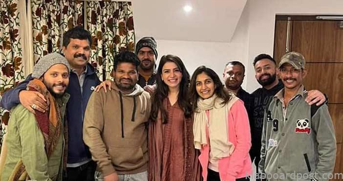 కశ్మీర్ లో సమంత బర్త్డే సెలబ్రేషన్స్.. ఫొటో వైరల్ 1 Samantha birthday celebrati