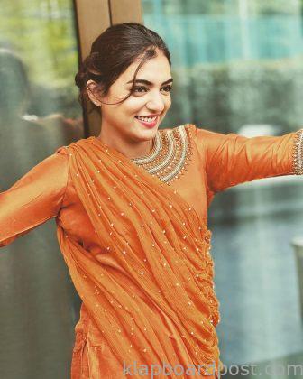 NazriyaFahadh Looking Beautiful in This Orange Outfit 4