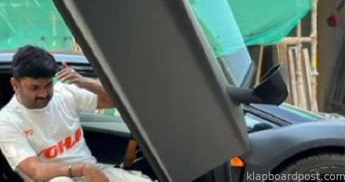 Maruthi enjoys a ride in Prabhas Lamborghini