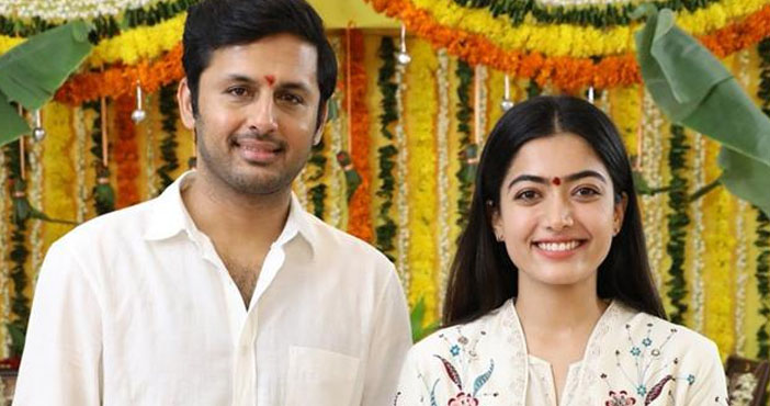 Nithins new film with Rashmika to be launched on 24th March