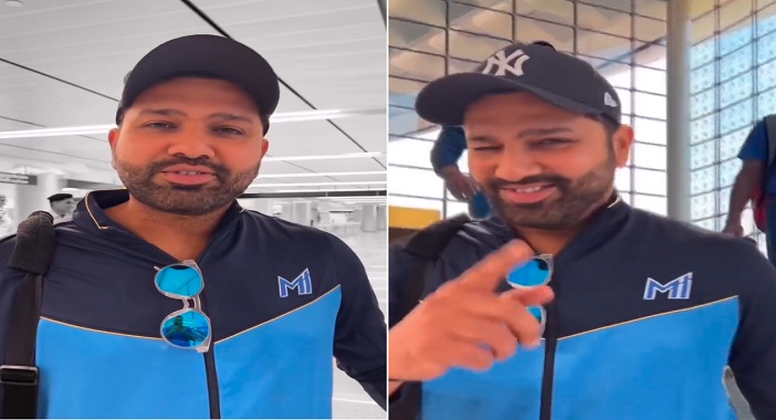 Rohit Sharma speaks in Telugu at Shamshabad airport, fans not impressed
