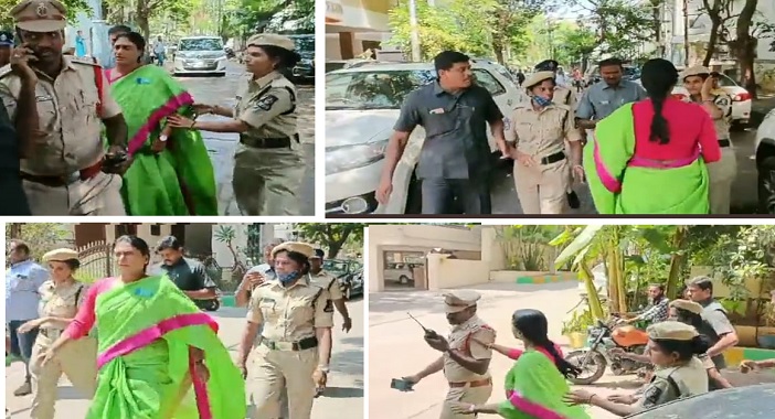 YS Sharmila slaps woman constable for "woman-handling", netizens express anger