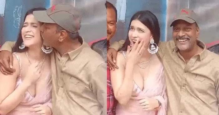 మీడియా ముందే హీరోయిన్ను ముద్దు పెట్టుకున్న డైరెక్టర్ 1 Director Ravikumar kissed M