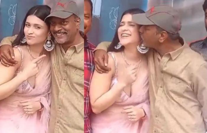 Netizens call out the director AS Ravi Kumar for planting an impromptu kiss on Mannara Chopra