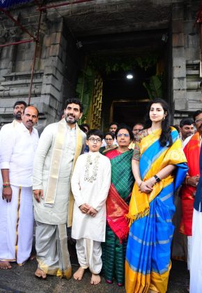 Naralokesh At Tirumala with family