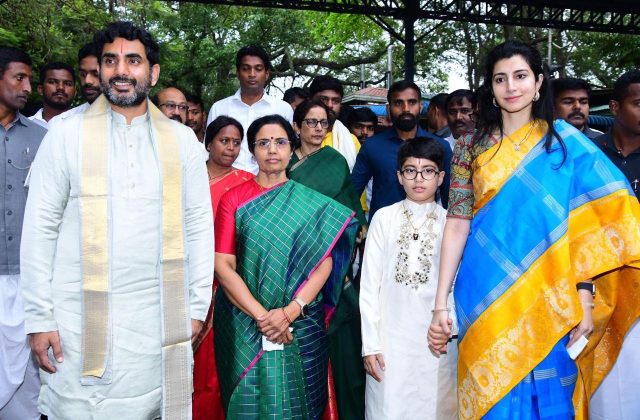 Naralokesh At Tirumala with family