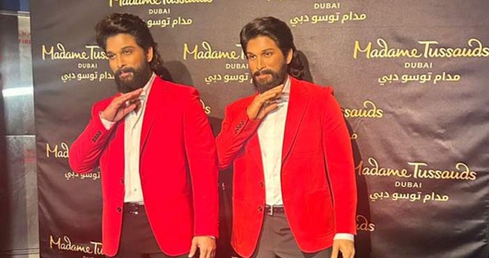 Allu Arjun wax statue at Dubai