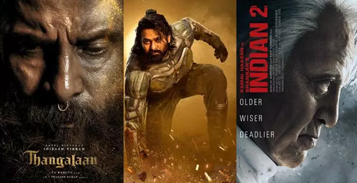 South indian movies South Indian Movies 2024,Pushpa,Devar,Indian-2,Game Changer,OG,Kalki