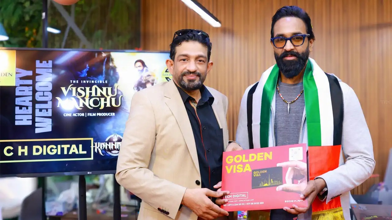 Vishnu Manchu honored with UAE Golden Visa 1 Vishnu Manchu honored with UAE Golden Visa.