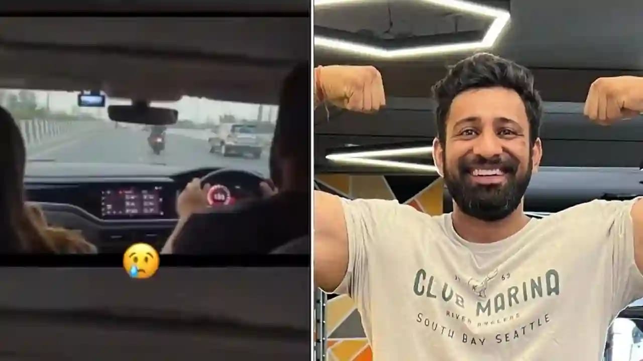 Rajat Dalal knocks down a biker while over speeding